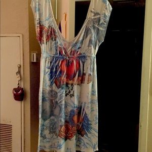 Super Soft, Short Sleeved, Low Cut Dress